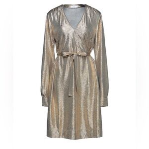 Shimmering Gold Long Sleeve Dress